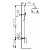 Душевая система с термостатом KAISER Cezar хром (05282)