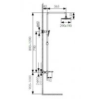 Душевая система с термостатом KAISER Elite хром (01182)