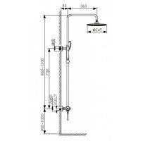 Душевая система с термостатом KAISER Plane хром (07177)