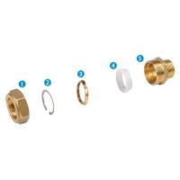 Муфта соединительная обжимная Lavita (цанга-наружная резьба)