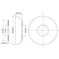 Отражатель (декоративная чашка) McAlpine 32 мм, хром (F32SS-CB)
