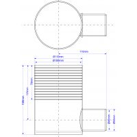 Водосток для трапа (FD110-50)