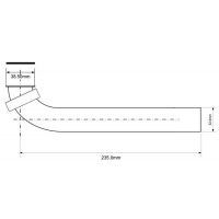 Труба сливная для сифона McAlpine угловая 32мм, хром (HC12-32-CB)