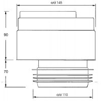 Вакуумный клапан для канализации McAlpine 110 мм прозрачный со смещением (MRAA1-CLEAR)