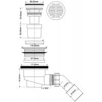 Сифон для душевого поддона McAlpine (MRS4-CPBP)