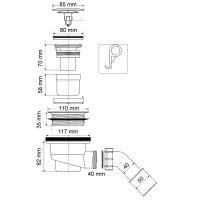 Сифон для душевого поддона McAlpine (MRS4CLCP)