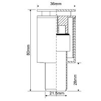 Вакуумный клапан для канализации McAlpine 21,6 мм (MRAA7)