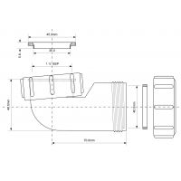 Отвод компрессионный McAlpine низкий 40 мм 90° (40FSD)