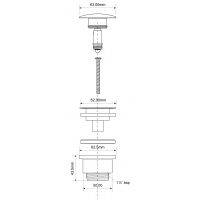 Донный клапан автоматический для раковины McAlpine 1 1/4" (BCWP60-MWH)