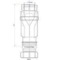 Сифон для раковины McAlpine с сухим гидрозатвором 50 мм (MRNRV50-PB)