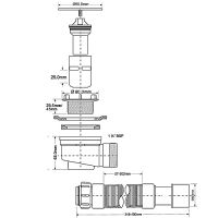 Сифон для душевого поддона McAlpine (MRS6C-SLF-65)