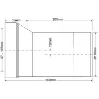 Фановая труба (эксцентрик) McAlpine со смещением 10 мм (MRWC8)