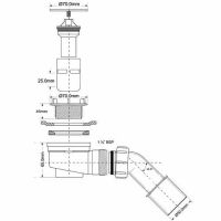 Сифон для душевого поддона McAlpine (MRS5C-SL-65)