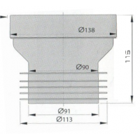  Манжета для унитаза прямая Miano (M0207)