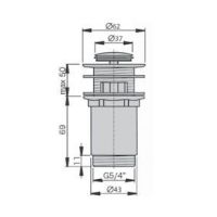 Донный клапан для раковины Miano 1 1/4" (M1102)