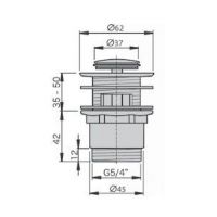 Донный клапан для раковины Miano 1 1/4" (M1107)
