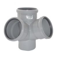 Крестовина канализационная Политэк двухплоскостная 110х110х110 90° (1201102) Крестовина канализационная Политэк двухплоскостная 110х110х110 90° (1201102)