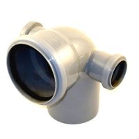 Отвод канализационный Политэк 110х50x50 90° боковые выходы (300111050ЛП1)