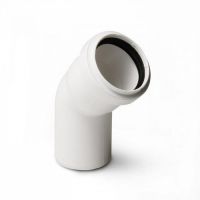 Отвод канализационный Политрон 110x45° (ST100145W)