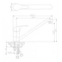 Смеситель для кухни (мойки) Rossinka Y35-21 однорычажный