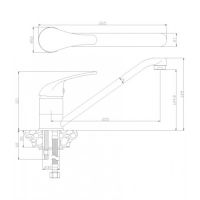 Смеситель для кухни (мойки) Rossinka Y40-21 однорычажный