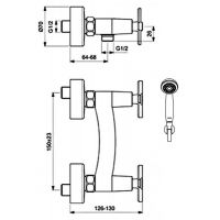 Смеситель для душа Vidima Арт BA327AA двухвентильный