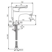 Смеситель для раковины Vidima Вэйв BA413AA однорычажный, хром