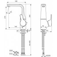 Смеситель для раковины Vidima Стрим BA091AA однорычажный