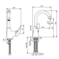 Смеситель для раковины Vidima Орион BA364AA однорычажный, хром