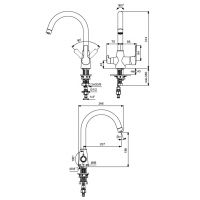 Смеситель для кухни (мойки) Vidima Уно BA356AA под фильтр, хром