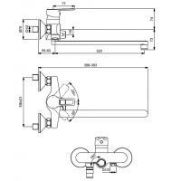 Смеситель для ванны Vidima Хайп BA400AA однорычажный