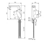 Смеситель для раковины Vidima Некст BA083AA однорычажный, хром