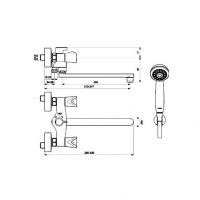 Смеситель для ванны с душем Vidima Нео BA335AA двухвентильный