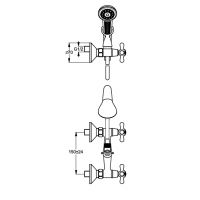 Смеситель для душа Vidima Ретро BA131AA двухвентильный