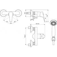 Смеситель для душа Vidima Некст BA370AA однорычажный