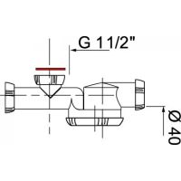 Сифон для мойки Wirquin ESPACE с отводом для бытовой техники 40 мм (30717975)