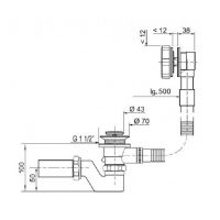 Слив-перелив для ванны Wirquin полуавтомат (30719248)
