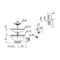 Слив-перелив для раковины Wirquin 113 мм хром (30987086)