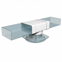 Тройник прямой ERA для плоских воздуховодов с выходом на фланцевые распределители