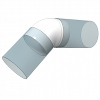 Отвод круглый ERA 45°