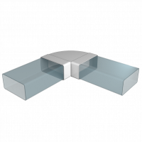 Отвод плоскй ERA 90° горизонтальный