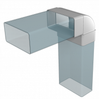 Отвод плоский ERA 90° вертикальный