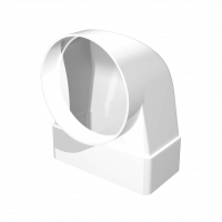 Соединитель угловой ERA 90° плоского воздуховода с фланцевыми воздухораспределителем