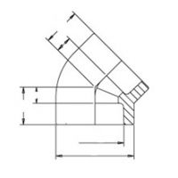 Угол полипропиленовый 45° PP-RCT Baenninger