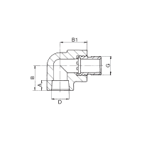Угол полипропиленовый FV-Plast (наружная резьба)