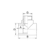 Тройник полипропиленовый FV-Plast (наружная резьба)