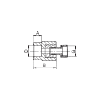 Муфта полипропиленовая с металлической накидной гайкой FV -Plast