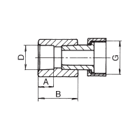 Муфта полипропиленовая сварка-В с накидной гайкой FV -Plast