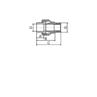 Муфта разъемная "американка" полипропиленовая FV-Plast (наружная резьба)