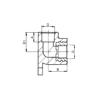 Угол с креплением (водорозетка) FV-Plast (внутренняя резьба)